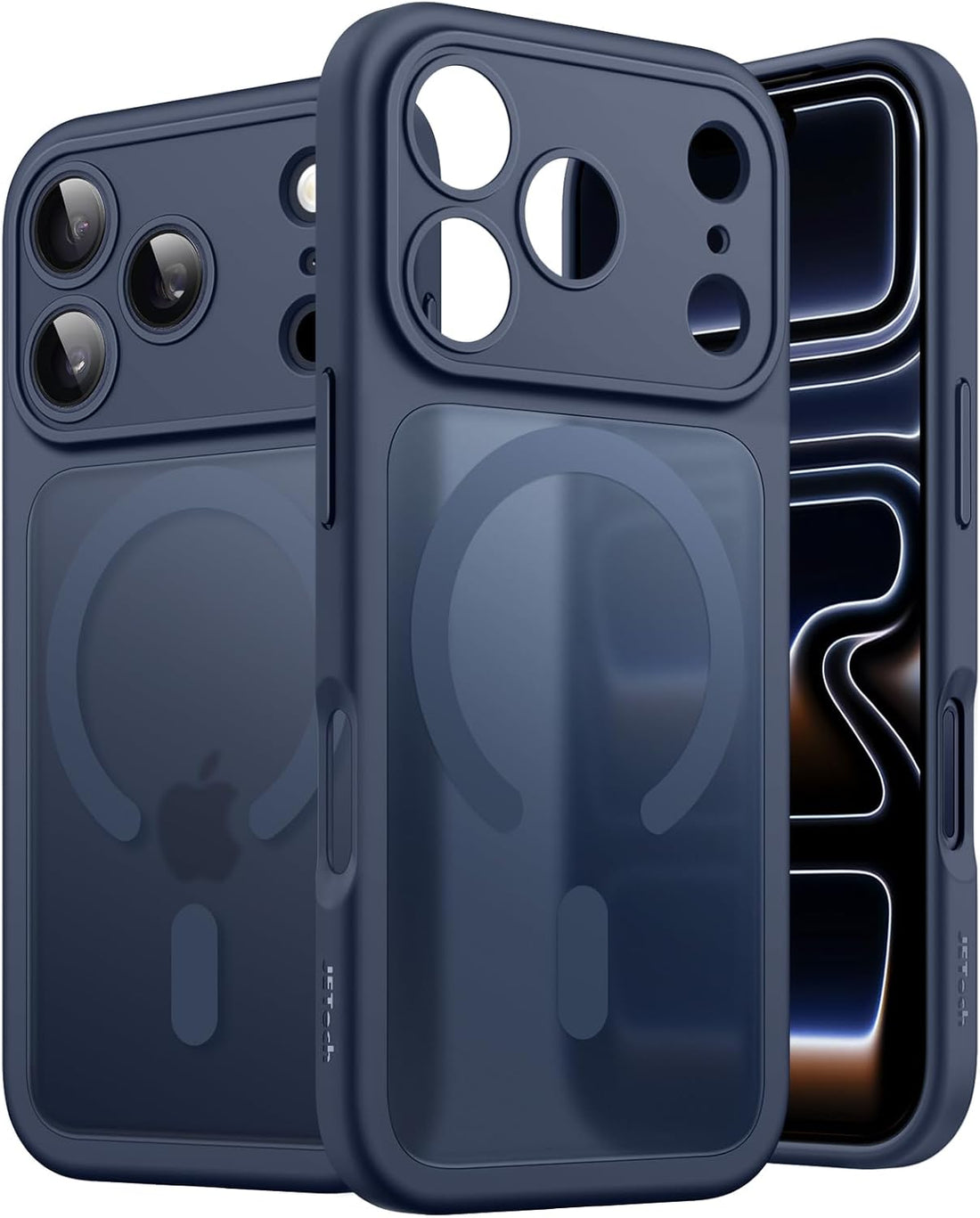 JETech Magnetic Case for iPhone 17 Pro (6.3") – MagSafe Compatible, Camera Lens Full Protection, Translucent Matte Slim Shockproof Cover – Orange | Falcon Drop UAE