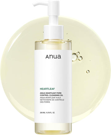 ANUA Heartleaf Pore Control Cleansing Oil 200ml – Makeup & Blackhead Remover, Gentle Korean Double Cleanser | Falcon Drop UAE
