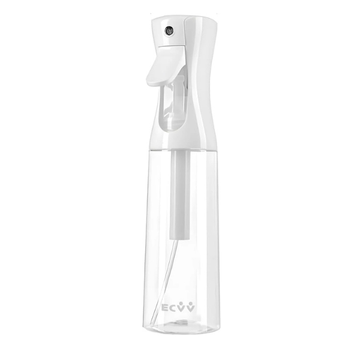 Continuous Spray Bottle Plastic Empty Hair Mist Sprayer Ultra Fine Water Mister for Hairstyling Cleaning Salons Plants Pet Care (300ml, Transparent White)
