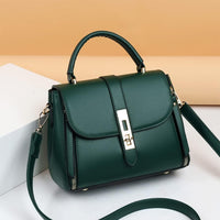 Women's Retro PU Leather Handbag: Soft Crossbody Purse for Females, Single Shoulder Style.
