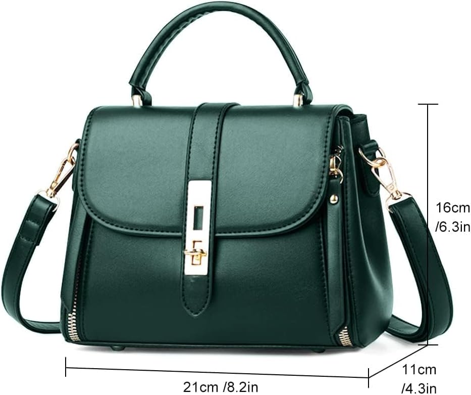 Women's Retro PU Leather Handbag: Soft Crossbody Purse for Females, Single Shoulder Style.