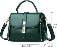 Women's Retro PU Leather Handbag: Soft Crossbody Purse for Females, Single Shoulder Style.