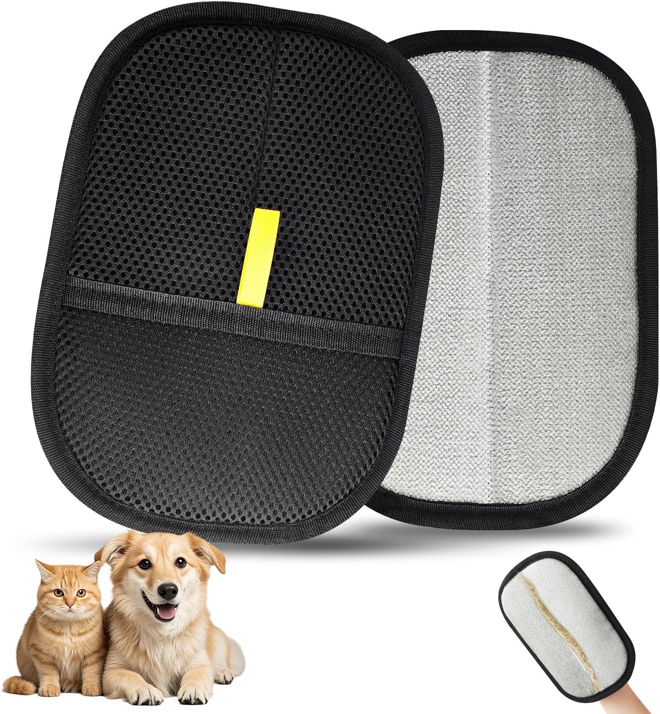 INABULETWO Pet Hair Removal Glove – Reusable Cat & Dog Grooming Brush