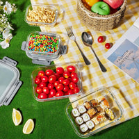 Vtopmart 8-Piece Glass Meal Prep Set: Microwave, Oven, Freezer & Dishwasher-Safe Containers with Snap Lids