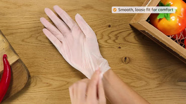 Falcon EZUK Vinyl Gloves - Clear Powder Free Medium (2 Packs x 100 Pieces)